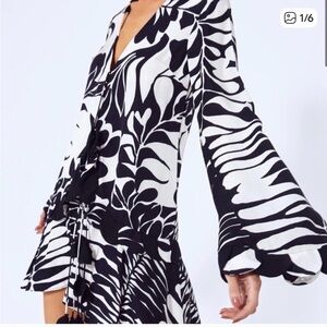 Alexis Black and White Mini Dress